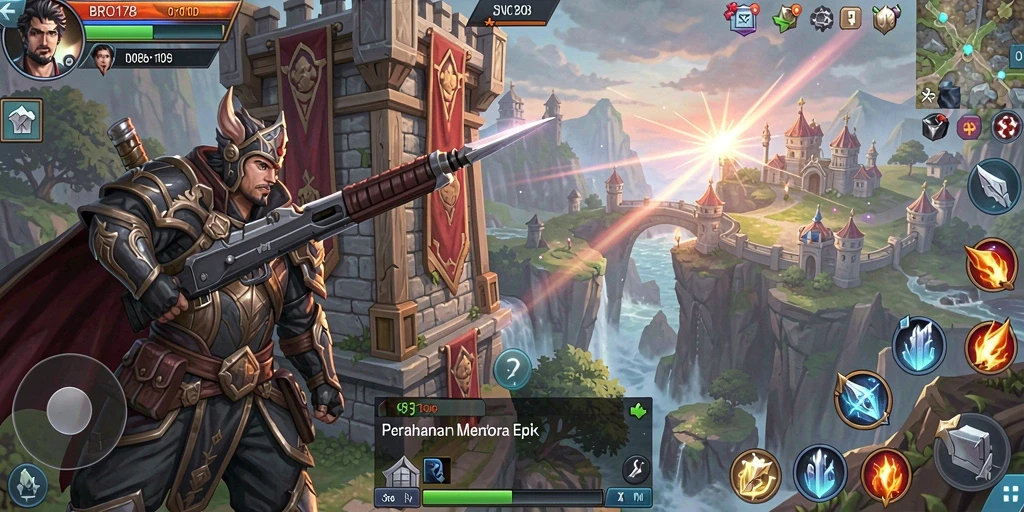 Tampilan gameplay Tower Defense BRO178 yang menegangkan dan penuh aksi.