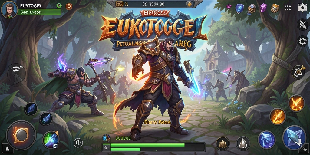 Screenshot menunjukkan aksi seru dalam permainan ARPG EUROTOGEL.