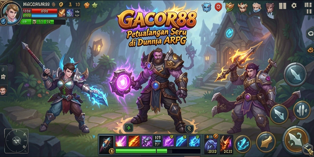 Tampilan screenshot GACOR88 yang menampilkan pertarungan seru di dunia ARPG.