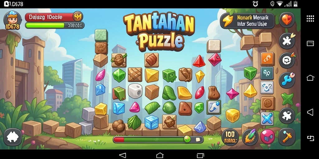 Screenshot ID678 menampilkan gameplay puzzle yang seru dan penuh tantangan.