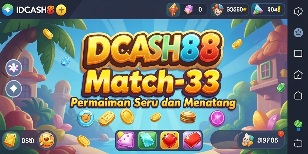 Tampilan gameplay IDCASH88 dengan keseruan Match-3 yang menyenangkan.
