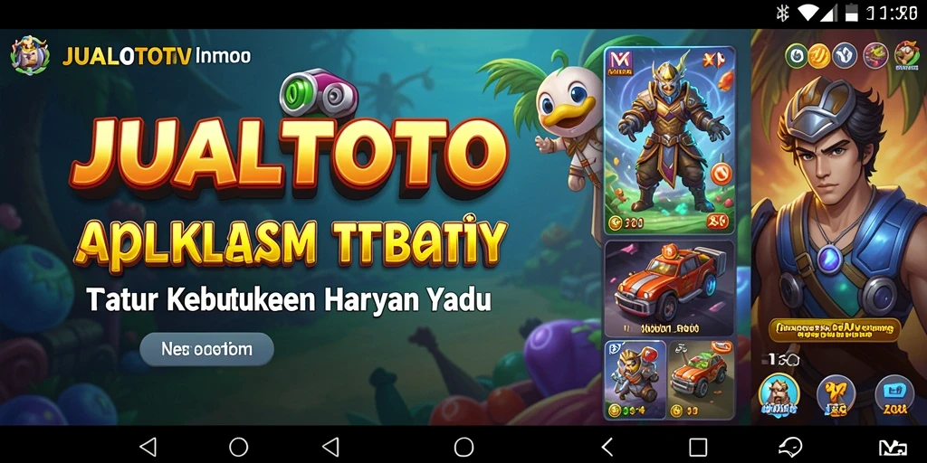 Screenshot JUALTOTO menampilkan antarmuka pengguna yang bersih dan intuitif.