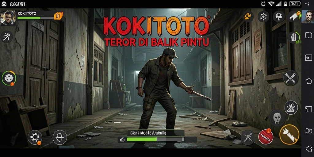 Gameplay KOKITOTO yang penuh ketegangan dan kegelapan.