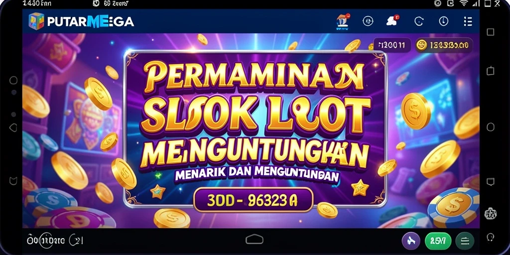 Menampilkan gameplay seru PUTARMEGA dengan fitur slot yang menarik.