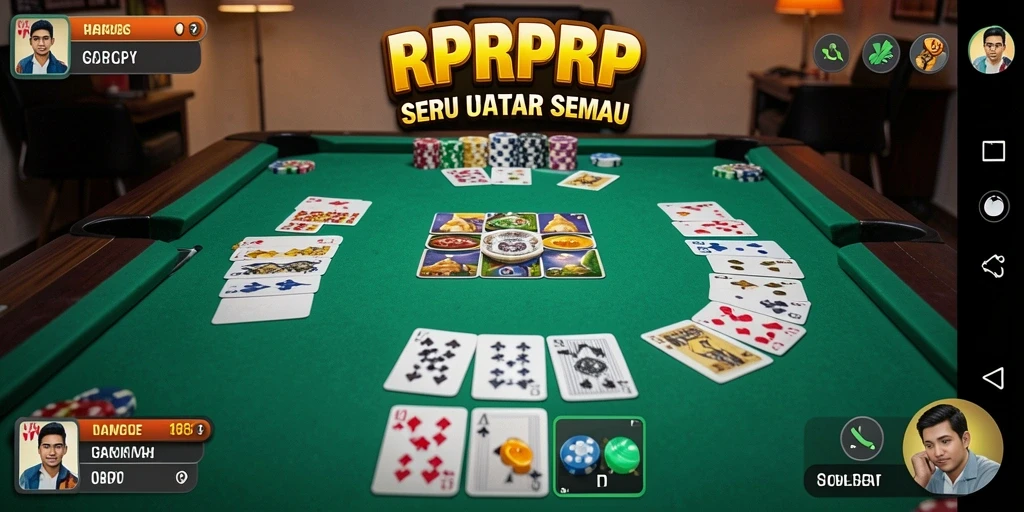 Tampilan gameplay RPRPRP yang menarik dalam permainan Gaple.