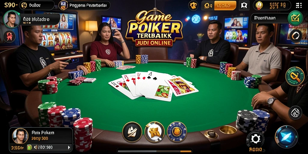 Tangkapan layar gameplay S80 menampilkan aksi mendebarkan Poker.