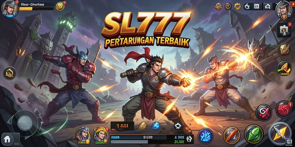 Tampilan gameplay SL777 yang mendebarkan dan penuh aksi pertarungan.