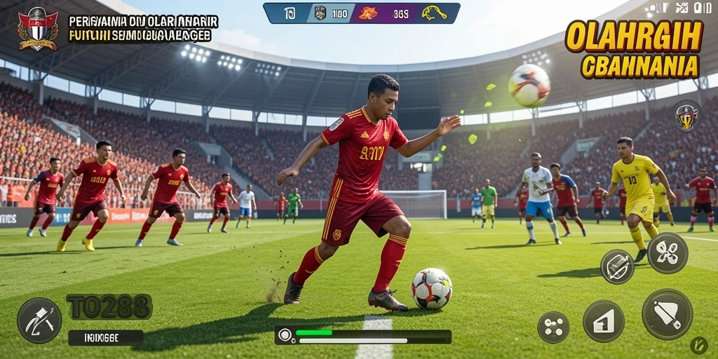 Screenshot TO288 menampilkan aksi mendebarkan dalam permainan olahraga.